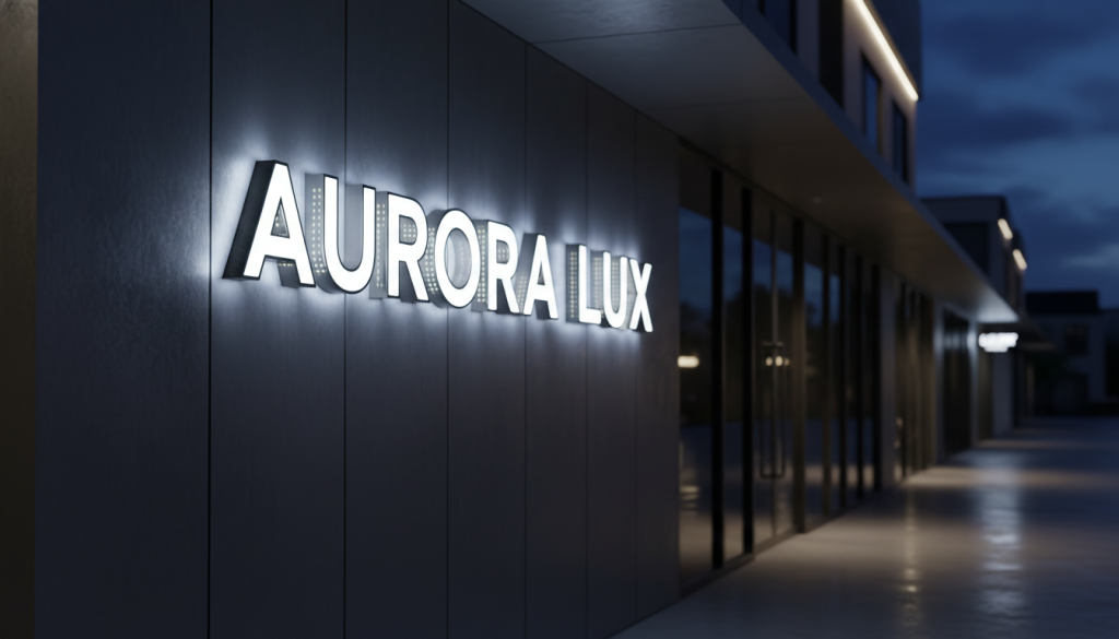 Illuminated LED channel letter signs for storefronts